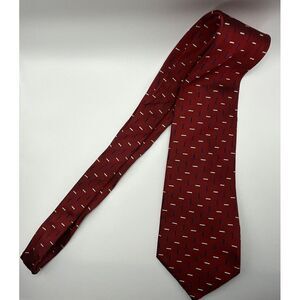Lauren Ralph Lauren 100% Silk Red Necktie Made In The‎ USA